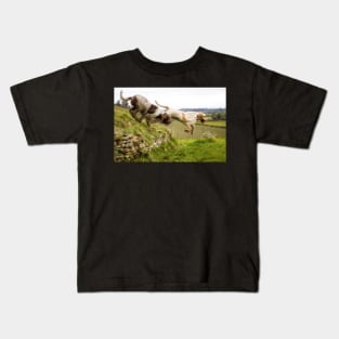 Leaping off a Long Barrow Spinoni Kids T-Shirt